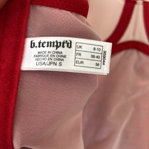 Btempt'd red corset top S - Picture 4 of 5